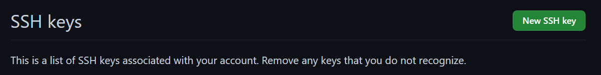 New Github SSH key